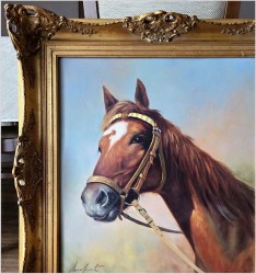 Obraz olejny! Wspaniały portret konia - Gerhard Merfort *1927