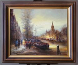 Dobra inwestycja! Amsterdamskie nabrzeże - Peter BROUWER  *1935 ( Certyfikat!)