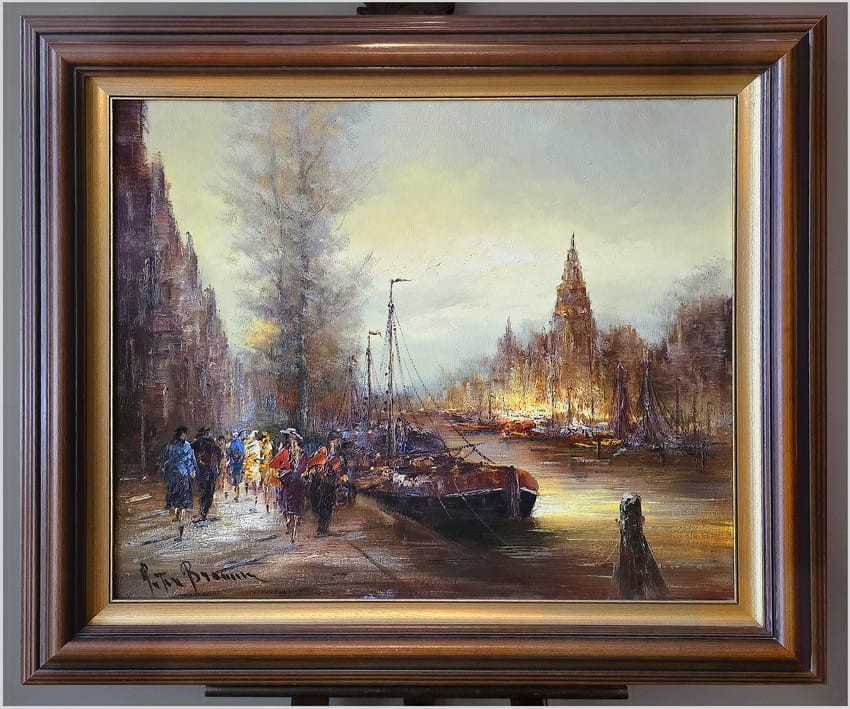 Dobra inwestycja! Amsterdamskie nabrzeże - Peter BROUWER  *1935 ( Certyfikat!)