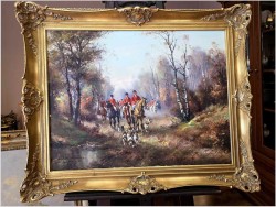 Obraz olejny! Wyjazd na polowanie - Horst Altermann (1925-1978)