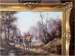 Obraz olejny! Wyjazd na polowanie - Horst Altermann (1925-1978)