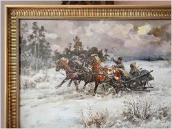 2. Polskie Malarstwo Aukcyjne! Zimowa sanna - Edward Pierzyński (Polish *1922)