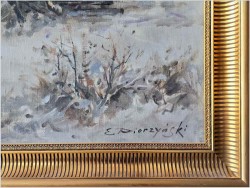 7. Polskie Malarstwo Aukcyjne! Zimowa sanna - Edward Pierzyński (Polish *1922)