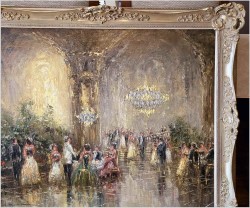 Scena Rodzajowa w Sali Balowej - Oryg. Christian Stemmeler *1928 (Rozmiar XL!)