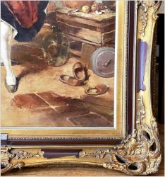 Malarstwo aukcyjne! Tańcząca gosposia z dzieckiem - Dickmeis Gerhard (Heinsberg 1918 - 1978 Jülich)