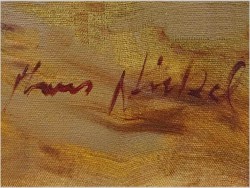 Obraz olbrzym! Konie przy żłobie podczas odpoczynku - Hans Nickel (1916-1987)