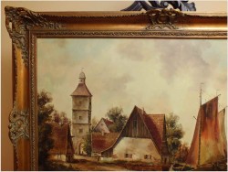 POLECAMY! PERFEKCYJNY KRAJOBRAZ, MARINA - MALARSTWO NIEMIECKIE, MESSNER XXw.