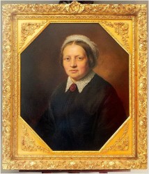 POLECAMY! PIĘKNY PAŁACOWY PORTRET BIEDERMEIER PRZEDSTAWIAJĄCY POSTAĆ KOBIETY XIXw.