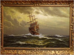 PAŁACOWE MALARSTWO MARYNISTYCZNE - ERNST ALSEN (1920 - 1989)