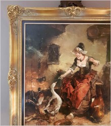 GOSPOSIA Z GĘSIAMI - DICKMEIS GERHARD (HEINSBERG 1918 - 1978 JÜLICH)