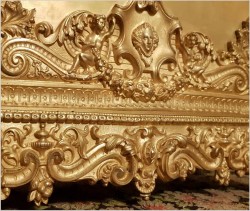 WYJĄTKOWY PAŁACOWY ZEGAR FIGURALNY, BRĄZ ZŁOCONY - EPOKA, KAROL X 1820r.