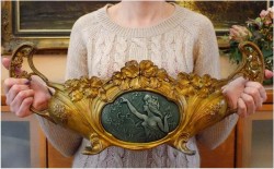 DUŻA ŻARDINIERA SECESYJNA ART NOUVEAU 57 CM. ( C.BONNEFOND s.1890 )