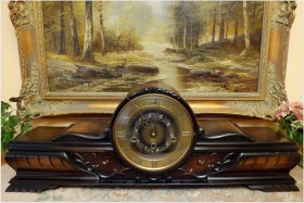 POLECAMY! BUFETOWY ZEGAR KWADRANSOWY (FHS) FRANZ HERMLE & SOHN - STAN IGŁA! 75CM.