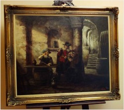 MEGA ROZMIAR! PRÓBA WINA U MNICHA - Willi DEPRÉ (1922-1995) + Originalbrief!