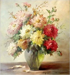 Kompozycja Kwiatów W Wazonie - Hedwig Petermann (1877-1919)