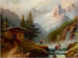 WODOSPADY W PITZTAL Z WĘDKARZEM! - GUSTAW WEISS/GUWE (120cmx90cm)