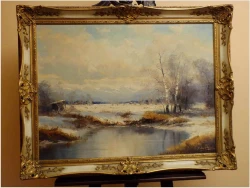 SALONOWY ZIMOWY KRAJOBRAZ - HELMUT STADELHOFER (1914- 1979)