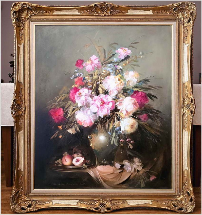 Pałacowe arcydzieło! Kwiaty w wazonie - Kömpöczy Balogh Endre (Hungary *1911)