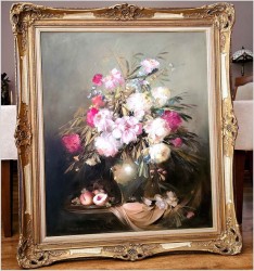 Pałacowe arcydzieło! Kwiaty w wazonie - Kömpöczy Balogh Endre (Hungary *1911)