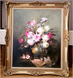 Pałacowe arcydzieło! Kwiaty w wazonie - Kömpöczy Balogh Endre (Hungary *1911)