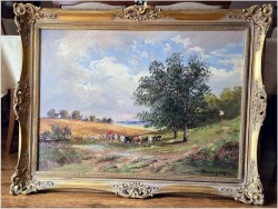 Polecamy! Letni spacer - duże malarstwo olejne - Randolf Wehn 1911r. XXL!