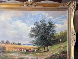 Polecamy! Letni spacer - duże malarstwo olejne - Randolf Wehn 1911r. XXL!