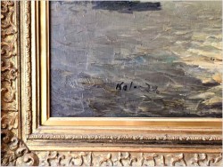 Nokturn! Łodzie w blasku księżyca - Helmut Kaluza (1912-1984)