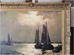 Nokturn! Łodzie w blasku księżyca - Helmut Kaluza (1912-1984)