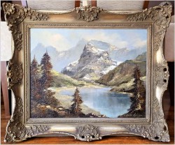 Unikat! Wildgruppe mit zugspitze - Oryg. Herbert Uerpmann *1911 (105cm x 85cm)