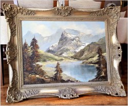 Unikat! Wildgruppe mit zugspitze - Oryg. Herbert Uerpmann *1911 (105cm x 85cm)