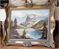 Unikat! Wildgruppe mit zugspitze - Oryg. Herbert Uerpmann *1911 (105cm x 85cm)