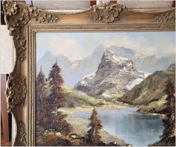 Unikat! Wildgruppe mit zugspitze - Oryg. Herbert Uerpmann *1911 (105cm x 85cm)