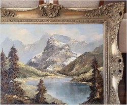 Unikat! Wildgruppe mit zugspitze - Oryg. Herbert Uerpmann *1911 (105cm x 85cm)