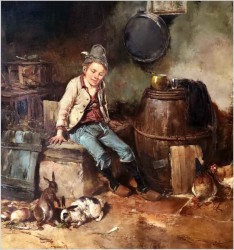 Polecamy! Chłopiec z królikami - Dickmeis Gerhard (1918-1978)