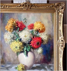 Barwne Chryzantemy - Helmuth Andreas Volkwein (Monachium 1920 - 2004)