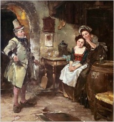 Scena rodzajowa! W piwnicznej karczmie - Dickmeis Gerhard (1918 - 1978)