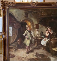 Scena rodzajowa! W piwnicznej karczmie - Dickmeis Gerhard (1918 - 1978)