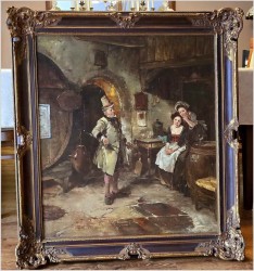 Scena rodzajowa! W piwnicznej karczmie - Dickmeis Gerhard (1918 - 1978)