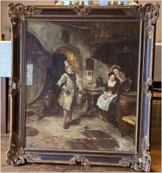 Scena rodzajowa! W piwnicznej karczmie - Dickmeis Gerhard (1918 - 1978)