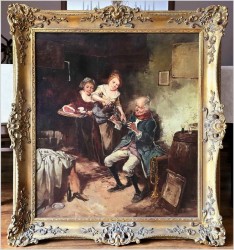 Scena rodzajowa! Wesoły grajek - Dickmeis Gerhard (1918-1978)