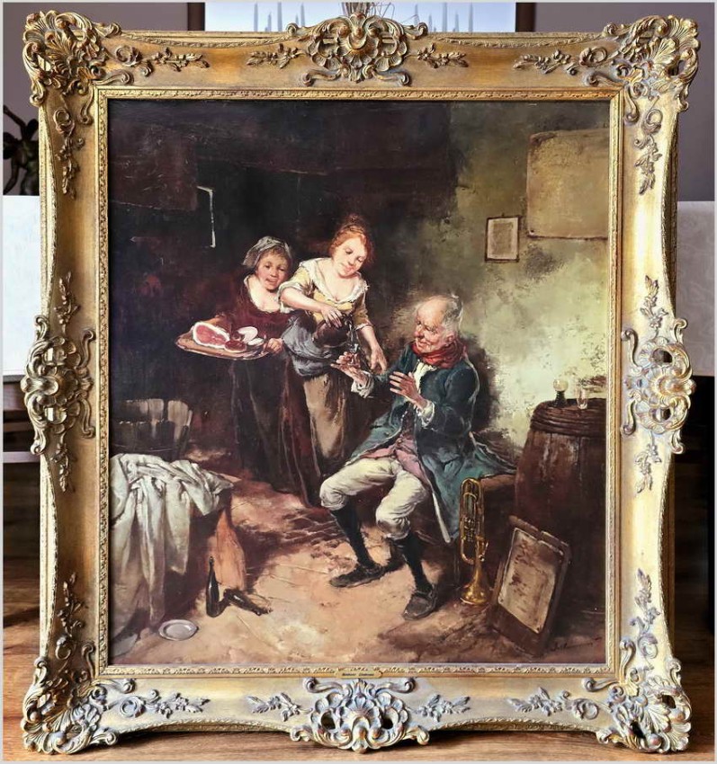 Scena rodzajowa! Wesoły grajek - Dickmeis Gerhard (1918-1978)