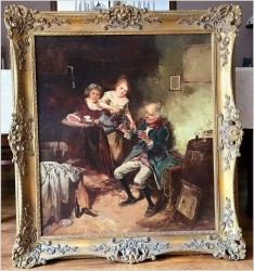 Scena rodzajowa! Wesoły grajek - Dickmeis Gerhard (1918-1978)