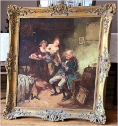 Scena rodzajowa! Wesoły grajek - Dickmeis Gerhard (1918-1978)