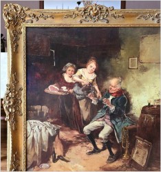 Scena rodzajowa! Wesoły grajek - Dickmeis Gerhard (1918-1978)