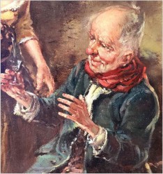 Scena rodzajowa! Wesoły grajek - Dickmeis Gerhard (1918-1978)