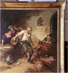 Scena rodzajowa! Wesoły grajek - Dickmeis Gerhard (1918-1978)