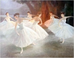 Dobra lokata! Baletnica jezioro łabędzie - Miloslava Vrbova (ur. 1909-1991) XXL!