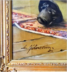 Pałacowe malarstwo! Sprzedawca srebra - Lajos Kolozsvary (1871 Budapeszt -1937 Francja)