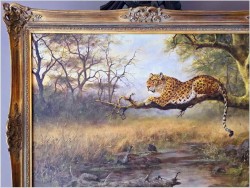 Tanganika! Lampart na gałęzi - oryg. Georg Majewicz (1897-1965)