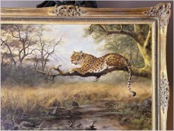 Tanganika! Lampart na gałęzi - oryg. Georg Majewicz (1897-1965)